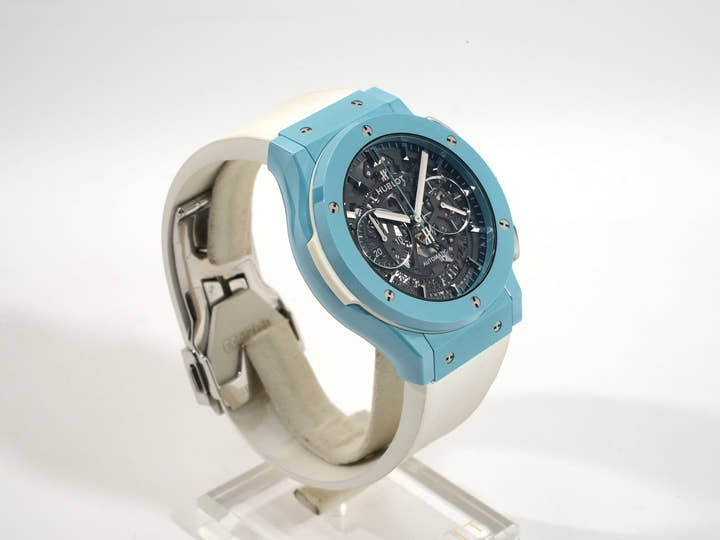 ウブロ クラシックフュージョン アエロフュージョン クロノグラフ カプリ Ref.525.EX.0179.RW.CAP18 CE スケルトン文字盤 中古 qtumo72j