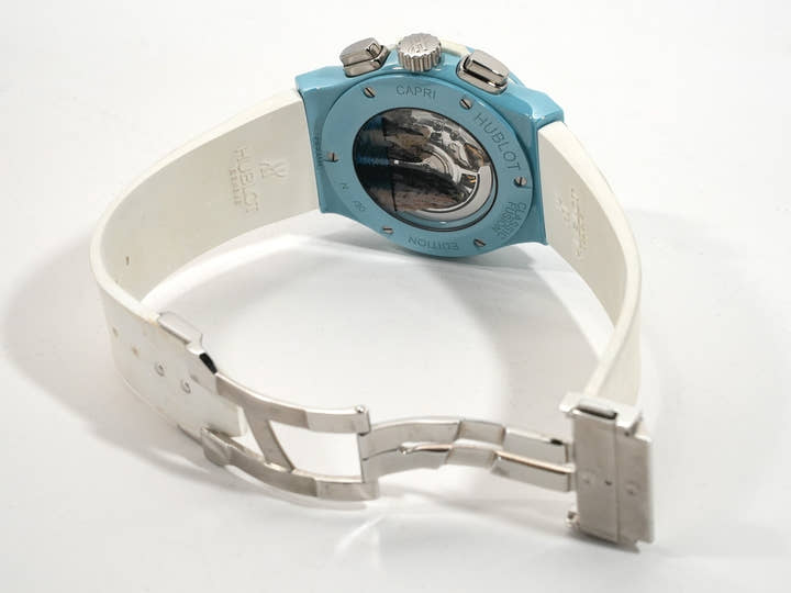 ウブロ クラシックフュージョン アエロフュージョン クロノグラフ カプリ Ref.525.EX.0179.RW.CAP18 CE スケルトン文字盤 中古 qtumo72j