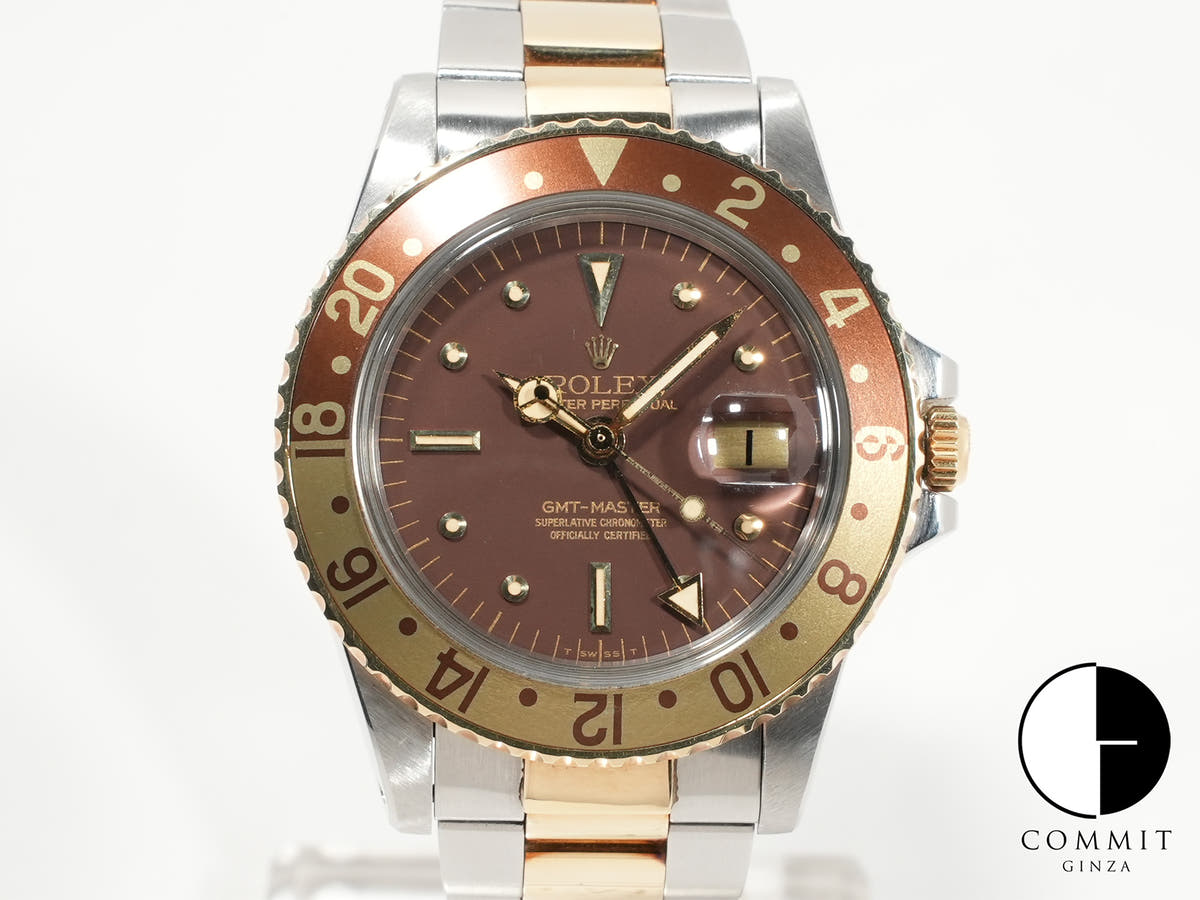 Rolex GMT-Master Ref. 1675/3 Stainless Steel/Yellow Gold Brown Dial Oyster Bracelet