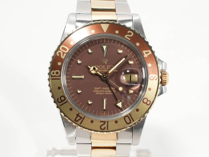 Rolex GMT-Master Ref. 1675/3 Stainless Steel/Yellow Gold Brown Dial Oyster Bracelet