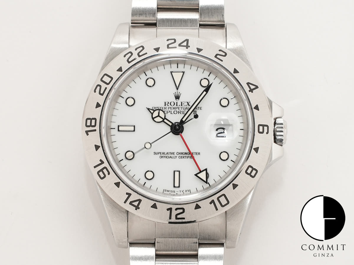 ロレックス エクスプローラーII Ref.16570 ステンレススチール ホワイト文字盤