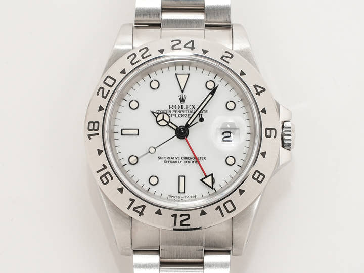 ロレックス エクスプローラーII Ref.16570 ステンレススチール ホワイト文字盤