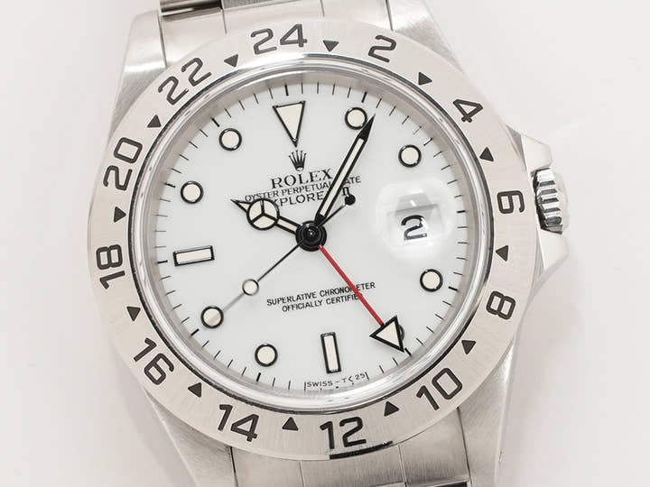 ロレックス エクスプローラーII Ref.16570 ステンレススチール ホワイト文字盤
