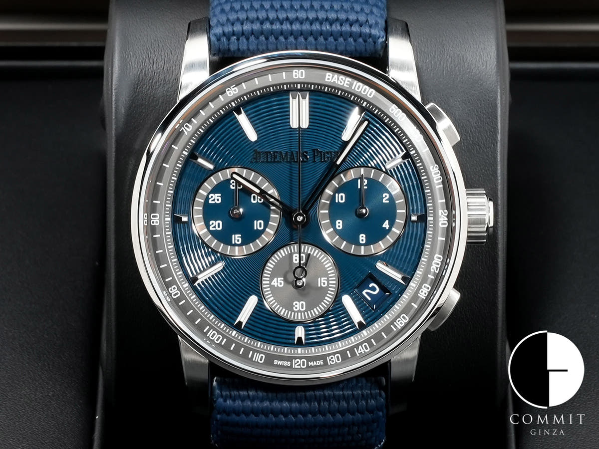 オーデマピゲ CODE 11.59 バイ オーデマ ピゲ クロノグラフ Ref.26393ST.OO.A348KB.01 ステンレススチール ナイトブルー文字盤