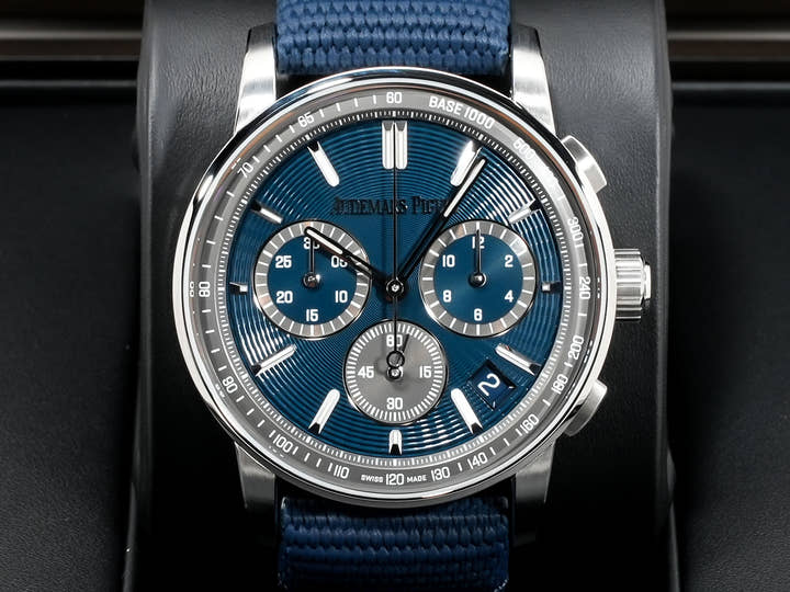 オーデマピゲ CODE 11.59 バイ オーデマ ピゲ クロノグラフ Ref.26393ST.OO.A348KB.01 ステンレススチール ナイトブルー文字盤