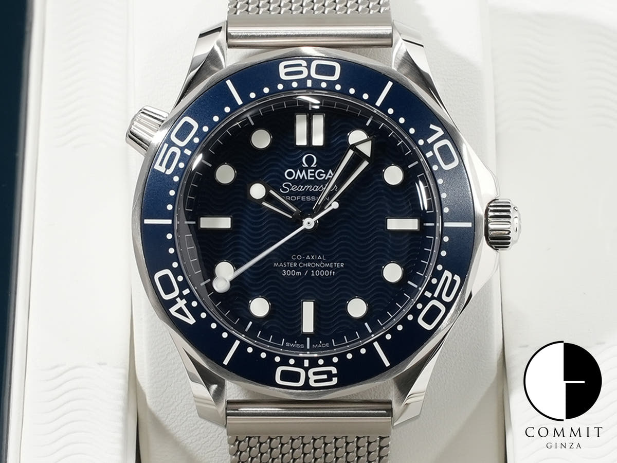 オメガ シーマスター ダイバー 300M コーアクシャル マスター クロノメーター 42MM Ref.210.30.42.20.03.002 ブルー文字盤 美品 j9t6j9th