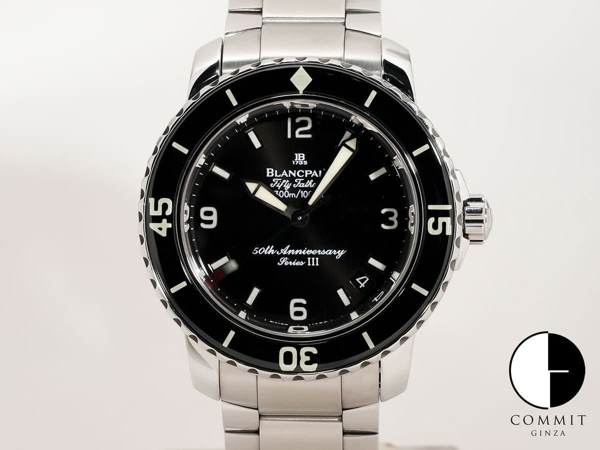 ブランパン フィフティファゾムス 50周年記念 シリーズⅢ Ref.2200A-1130-71 ブラック文字盤 中古 die57su5