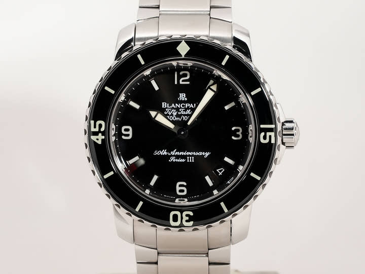 ブランパン フィフティファゾムス 50周年記念 シリーズⅢ Ref.2200A-1130-71 ブラック文字盤 中古 die57su5