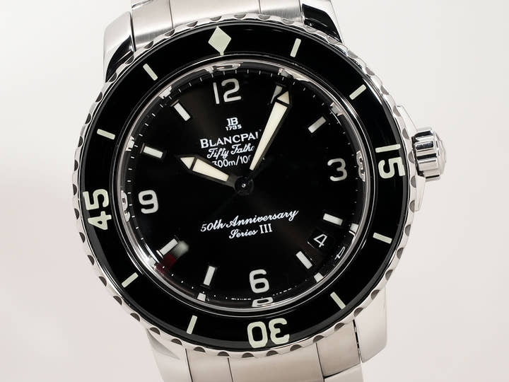 ブランパン フィフティファゾムス 50周年記念 シリーズⅢ Ref.2200A-1130-71 ブラック文字盤 中古 die57su5