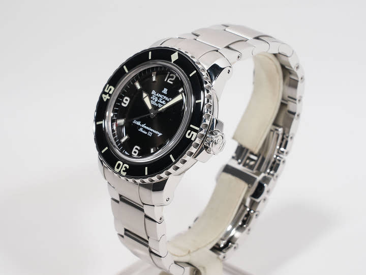 ブランパン フィフティファゾムス 50周年記念 シリーズⅢ Ref.2200A-1130-71 ブラック文字盤 中古 die57su5