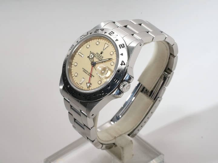 ロレックス エクスプローラーII Ref.16550 ステンレススチール アイボリー文字盤
