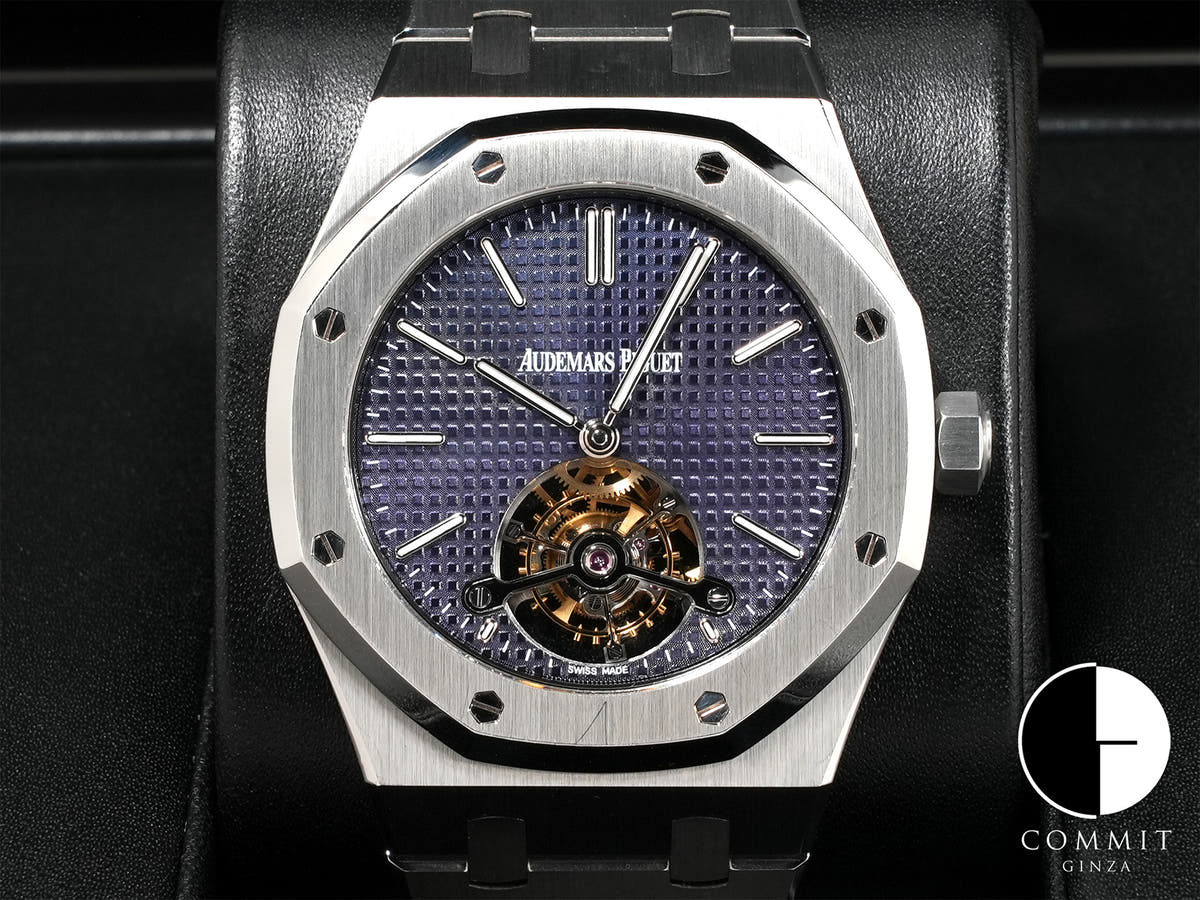 オーデマピゲ ロイヤルオーク トゥールビヨン エクストラ シン Ref.26510ST.OO.1220ST.01 ステンレススチール ブルー文字盤