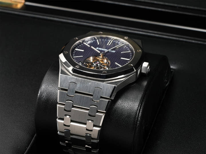 オーデマピゲ ロイヤルオーク トゥールビヨン エクストラ シン Ref.26510ST.OO.1220ST.01 ステンレススチール ブルー文字盤