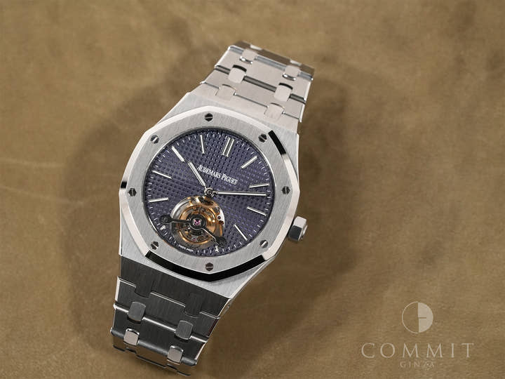 オーデマピゲ ロイヤルオーク トゥールビヨン エクストラ シン Ref.26510ST.OO.1220ST.01 ステンレススチール ブルー文字盤