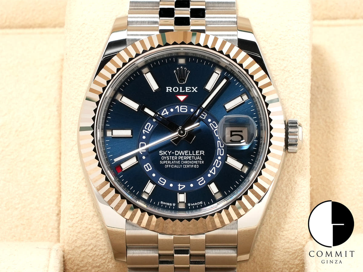 ロレックス スカイドゥエラー Ref.336934 ステンレススチール/ホワイトゴールド ブルー文字盤 ジュビリーブレスレット 未使用 8idnmtdf