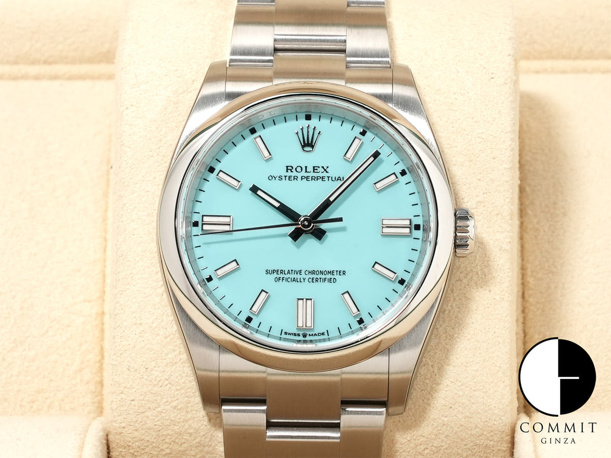 ロレックス オイスターパーペチュアル36 Ref.126000 ステンレススチール ターコイズ文字盤