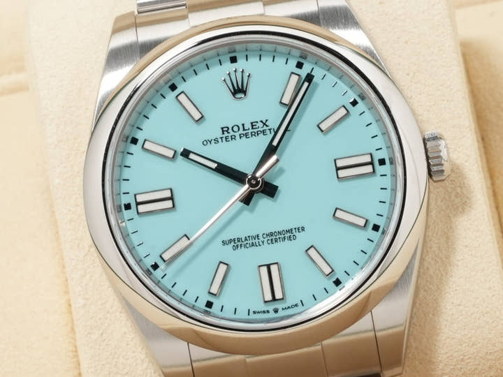 ロレックス オイスターパーペチュアル41 Ref.124300 ステンレススチール ターコイズ文字盤