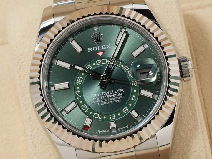ロレックス スカイドゥエラー Ref.336934 ステンレススチール/ホワイトゴールド ミントグリーン文字盤 オイスターブレスレット