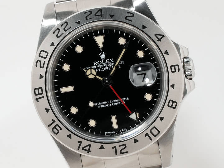 ロレックス エクスプローラーII Ref.16570 ステンレススチール ブラック文字盤