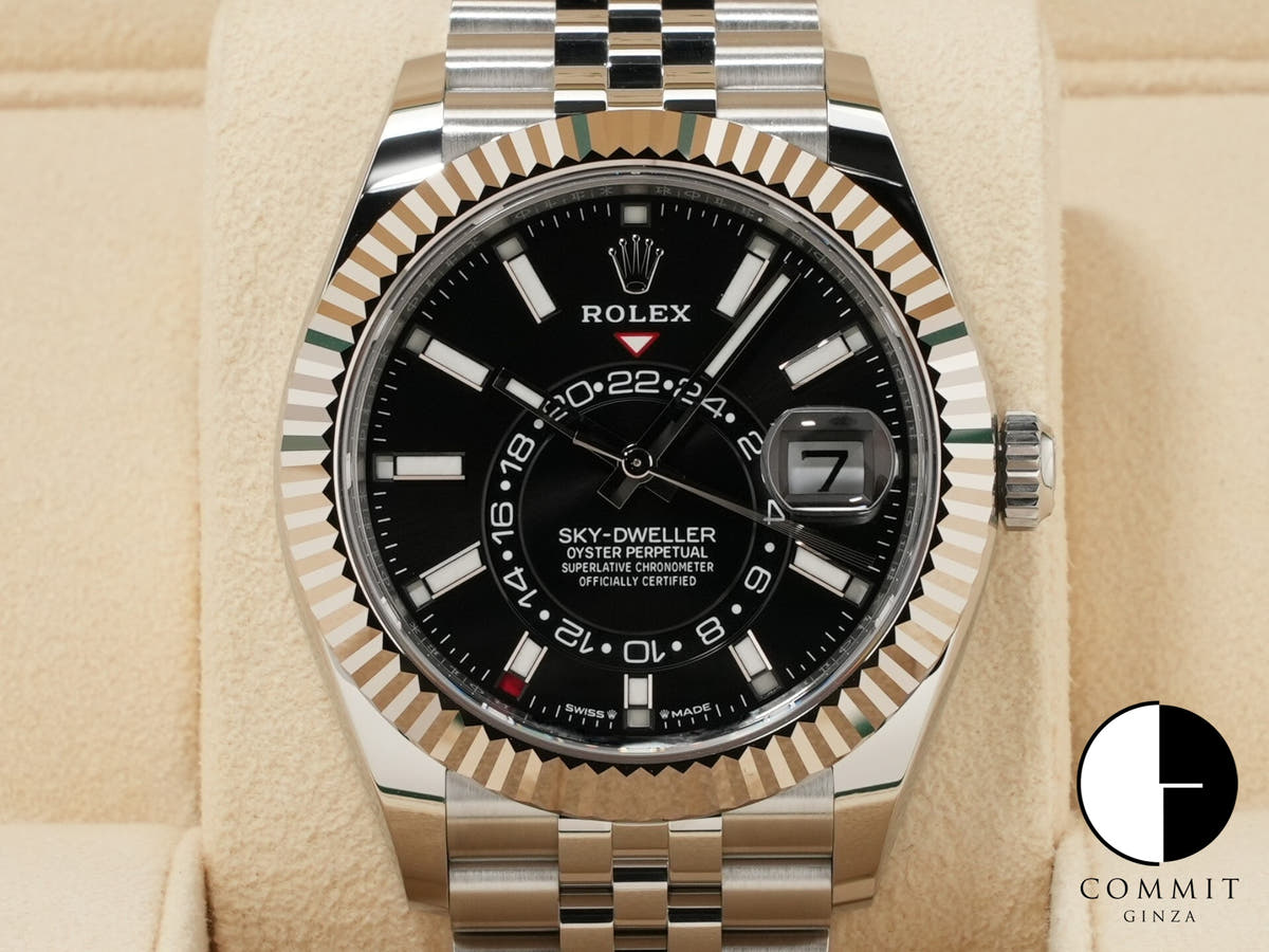 ロレックス スカイドゥエラー Ref.336934 ステンレススチール/ホワイトゴールド ブラック文字盤 ジュビリーブレスレット