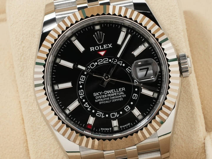 ロレックス スカイドゥエラー Ref.336934 ステンレススチール/ホワイトゴールド ブラック文字盤 ジュビリーブレスレット