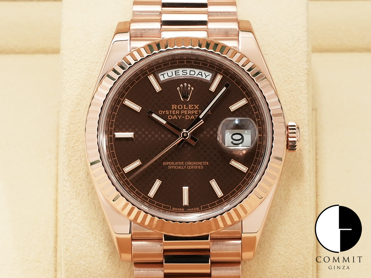 ロレックス デイデイト40 Ref.228235 エバーローズゴールド チョコレート文字盤