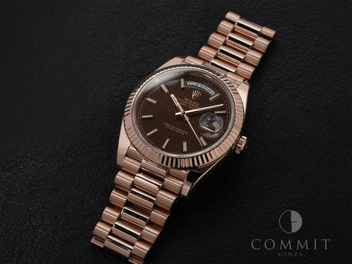 ロレックス デイデイト40 Ref.228235 エバーローズゴールド チョコレート文字盤
