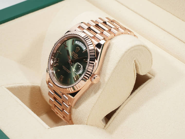 ロレックス デイデイト40 Ref.228235 エバーローズゴールド オリーブグリーン文字盤