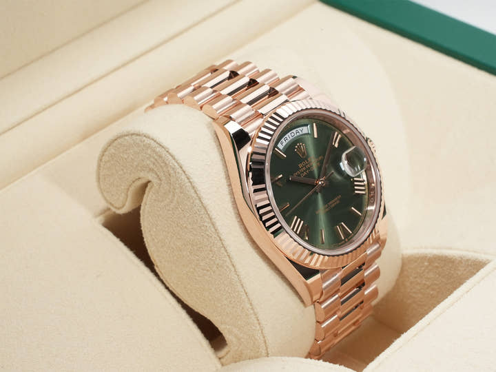 ロレックス デイデイト40 Ref.228235 エバーローズゴールド オリーブグリーン文字盤