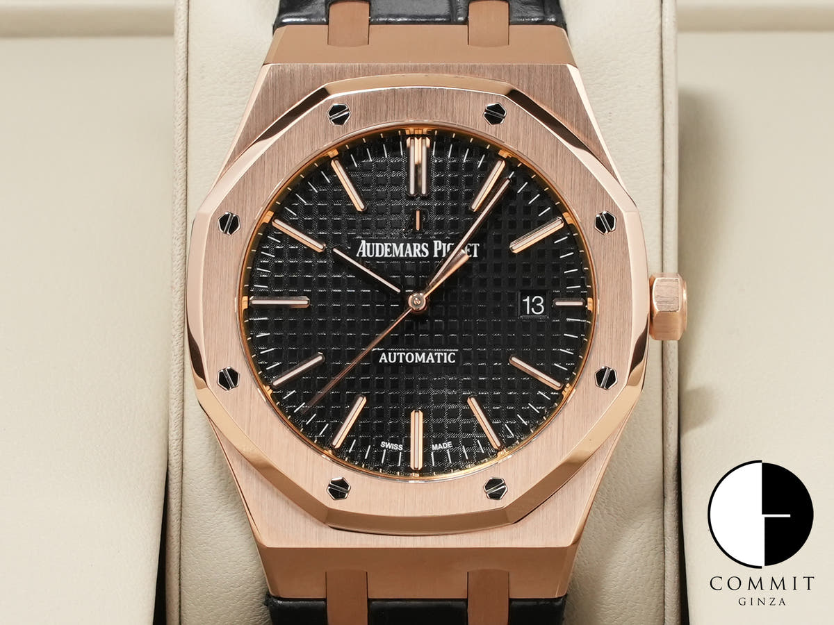 オーデマピゲ ロイヤルオーク Ref.15400OR.OO.D002CR.01 ピンクゴールド ブラック文字盤
