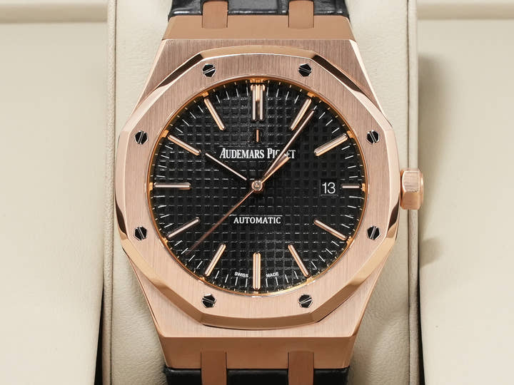 オーデマピゲ ロイヤルオーク Ref.15400OR.OO.D002CR.01 ピンクゴールド ブラック文字盤