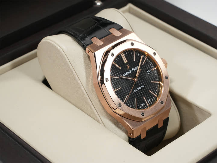 オーデマピゲ ロイヤルオーク Ref.15400OR.OO.D002CR.01 ピンクゴールド ブラック文字盤