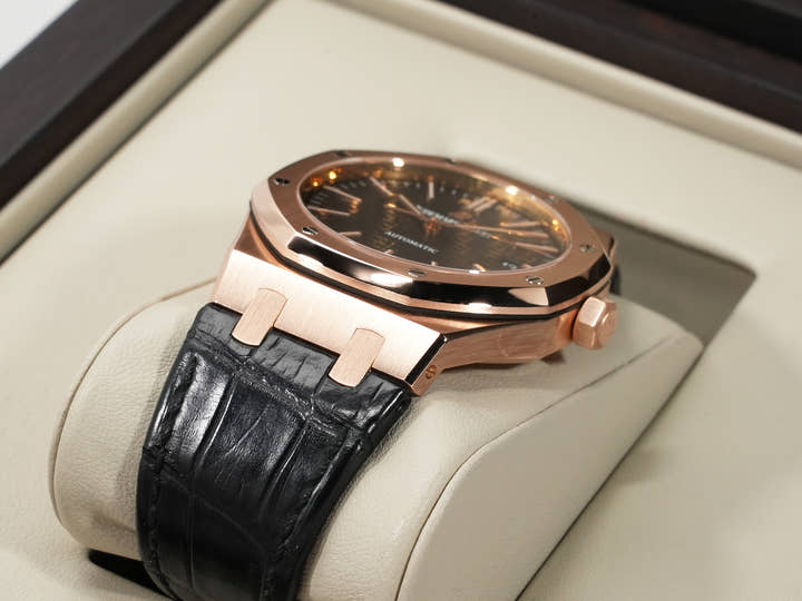 オーデマピゲ ロイヤルオーク Ref.15400OR.OO.D002CR.01 ピンクゴールド ブラック文字盤