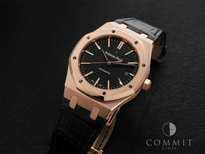 オーデマピゲ ロイヤルオーク Ref.15400OR.OO.D002CR.01 ピンクゴールド ブラック文字盤