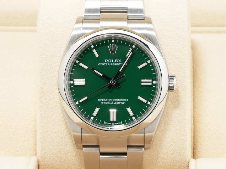 ロレックス オイスターパーペチュアル36 Ref.126000 ステンレススチール グリーン文字盤