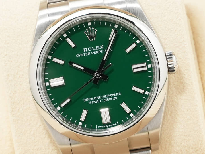 ロレックス オイスターパーペチュアル36 Ref.126000 ステンレススチール グリーン文字盤