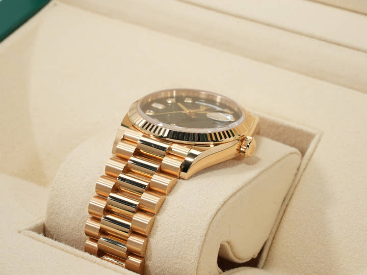 ロレックス デイデイト36 Ref.128238A イエローゴールド グリーンオンブレ文字盤