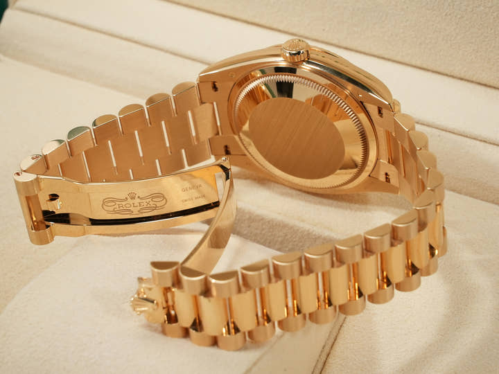 ロレックス デイデイト36 Ref.128238A イエローゴールド グリーンオンブレ文字盤