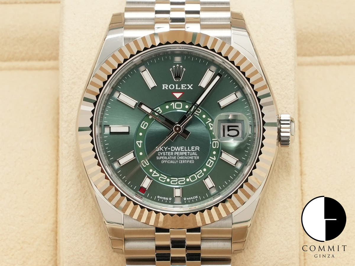 ロレックス スカイドゥエラー Ref.336934 ステンレススチール/ホワイトゴールド ミントグリーン文字盤 ジュビリーブレスレット