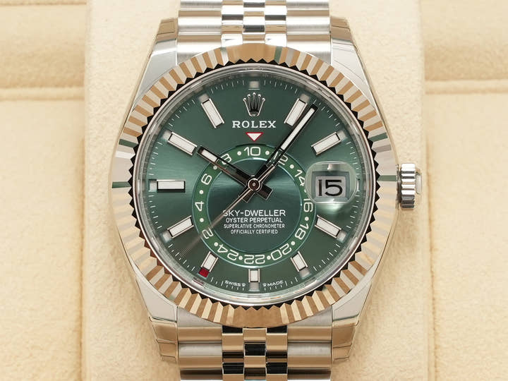 ロレックス スカイドゥエラー Ref.336934 ステンレススチール/ホワイトゴールド ミントグリーン文字盤 ジュビリーブレスレット