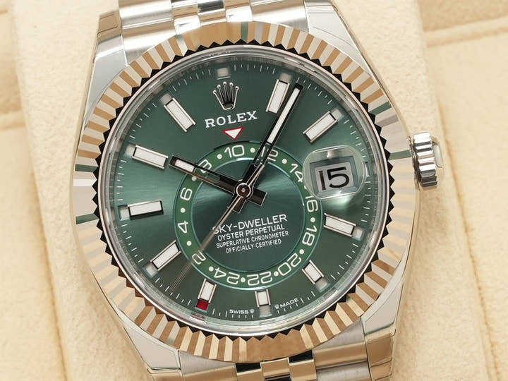 ロレックス スカイドゥエラー Ref.336934 ステンレススチール/ホワイトゴールド ミントグリーン文字盤 ジュビリーブレスレット