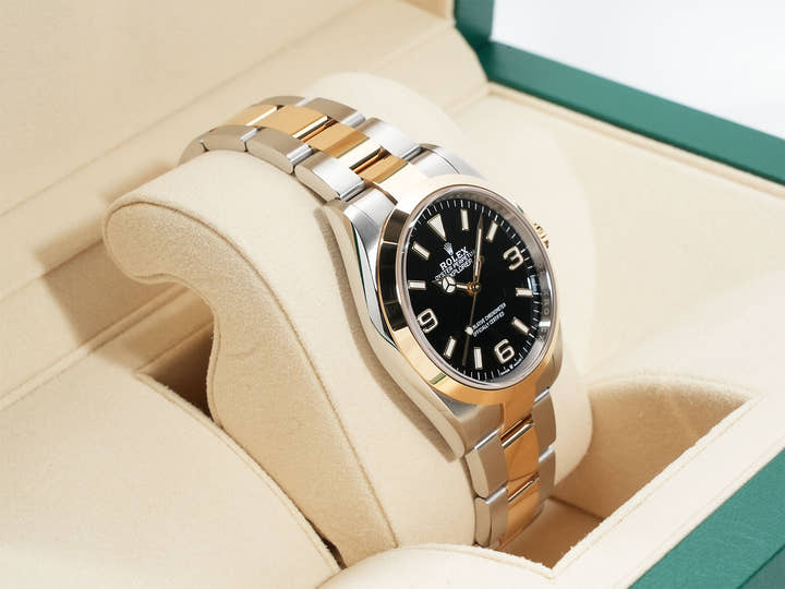 ロレックス エクスプローラー36 Ref.124273 ステンレススチール/イエローゴールド ブラック文字盤