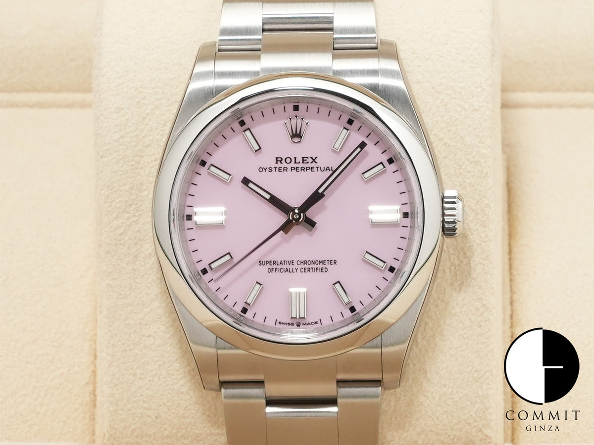 ロレックス オイスターパーペチュアル36 Ref.126000 ステンレススチール キャンディピンク文字盤