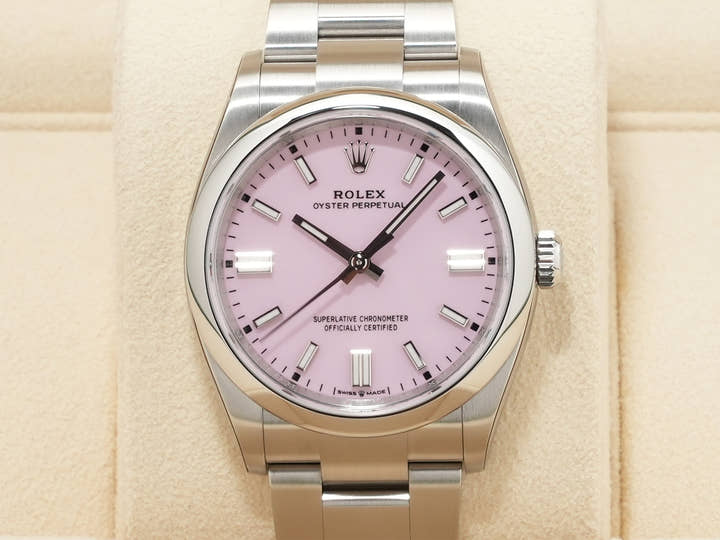 ロレックス オイスターパーペチュアル36 Ref.126000 ステンレススチール キャンディピンク文字盤
