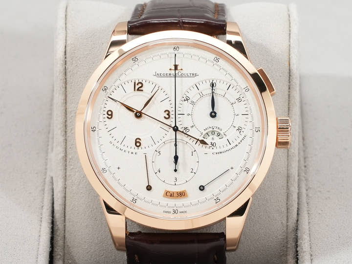 ジャガールクルト デュオメトロ クロノグラフ Ref.Q6012420 シルバー文字盤 中古 unh4hn5w