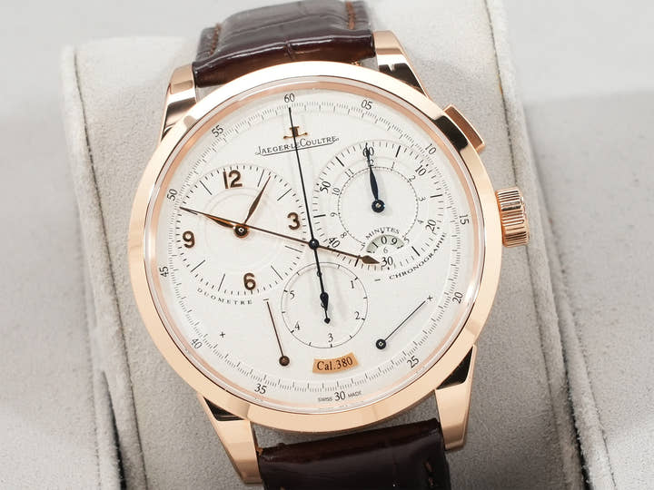 ジャガールクルト デュオメトロ クロノグラフ Ref.Q6012420 シルバー文字盤 中古 unh4hn5w