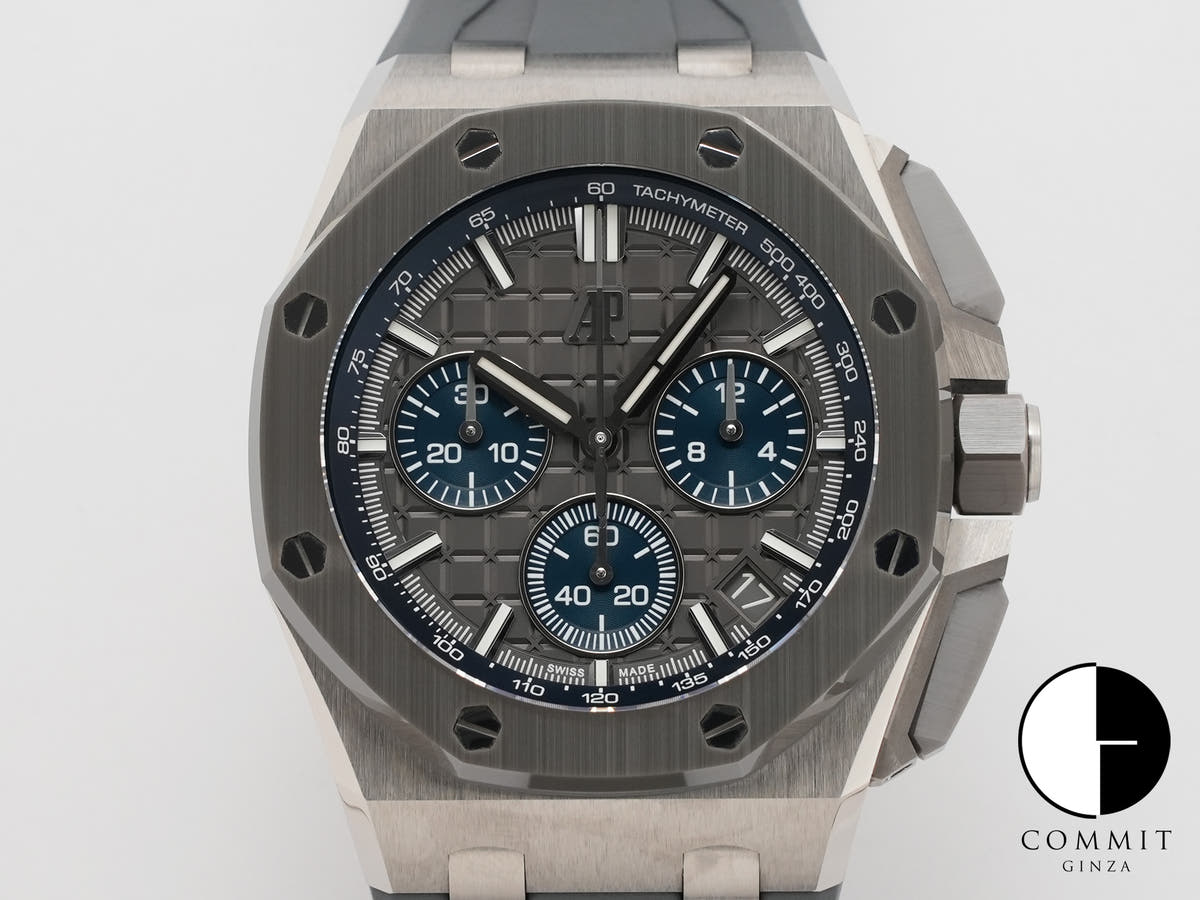 Audemars Piguet Royal Oak Offshore Chronograph Ref. 26420IO.OO.A009CA.01 Titanium/Ceramic Grey Dial, Pre-owned, Excellent Condition.  (2sgiow7q appears to be an internal reference number and is not translated.)
