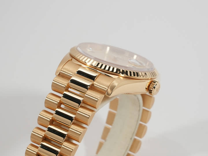 ロレックス デイデイト36 Ref.18238N2BR イエローゴールド イエローシェルx2Pティアドロップダイヤ文字盤