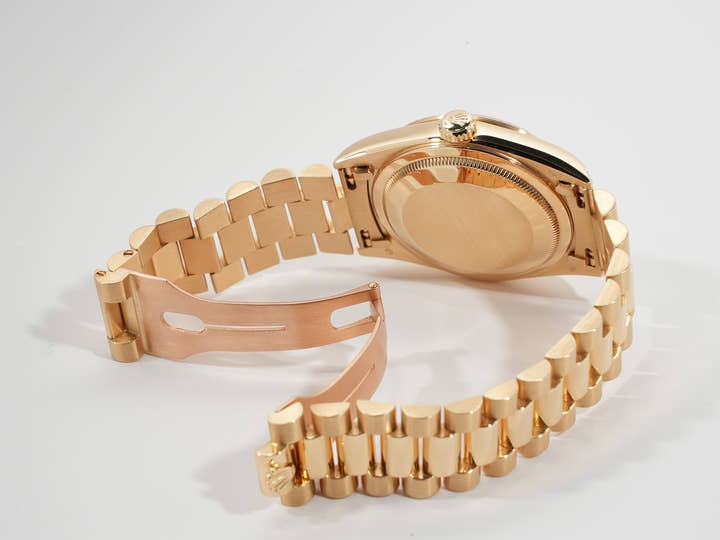 ロレックス デイデイト36 Ref.18238N2BR イエローゴールド イエローシェルx2Pティアドロップダイヤ文字盤