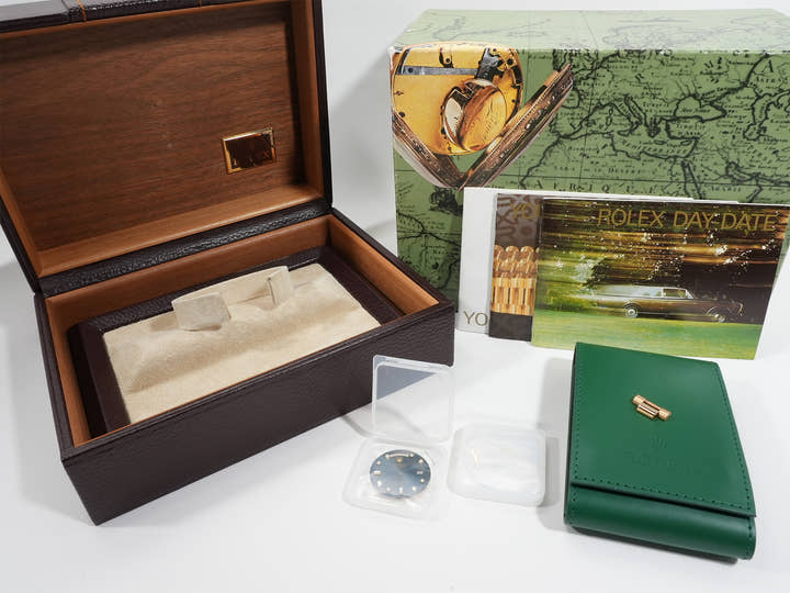 ロレックス デイデイト36 Ref.18238N2BR イエローゴールド イエローシェルx2Pティアドロップダイヤ文字盤